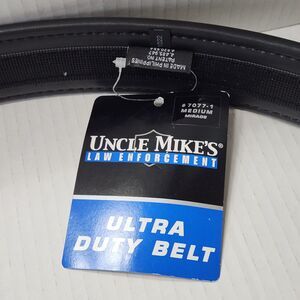 Uncle Mike’s Mirage Plain Ultra 2" Duty Belt Medium 32"-36" Black Nylon 7077-1
